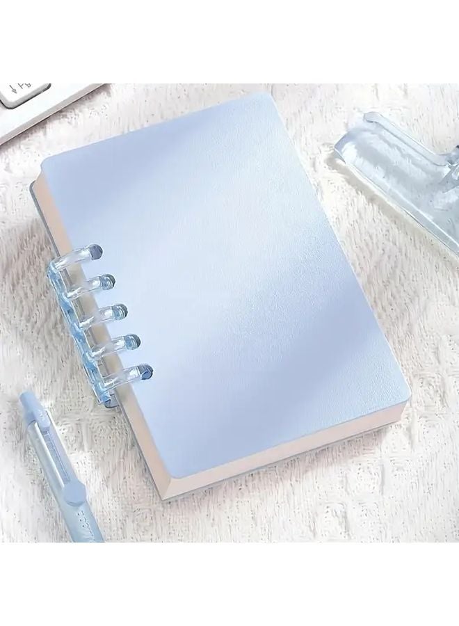 4 Pack A7 Spiral Notebooks Light Sugar Color Portable Pocket Size with Elastic Closure - Image 3